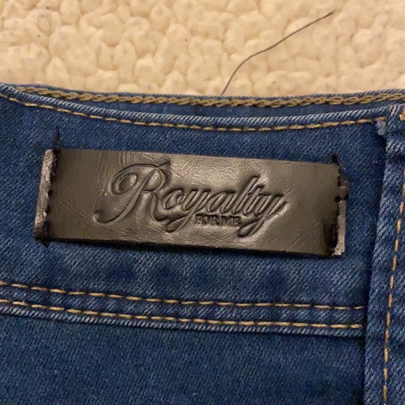 Royalty For Me Distressed Stretch Denim jeans size 8 with cuffs - Picture 10 of 15